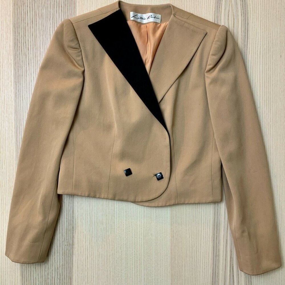 LILLIE RUBIN Vintage 80s Art Deco Womens Blazer